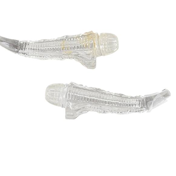 VTG cut glass cornucopia salt and pepper shakers 4.25 long - Picture 4 of 4